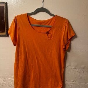 Talbots Vibrant Orange Short Sleeve Top
